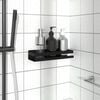 vidaXL Shower Shelf Matte black Brushed 304 Stainless Steel