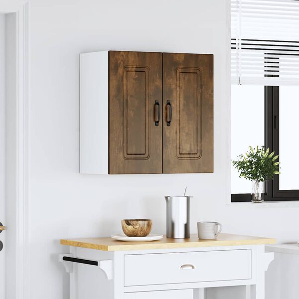 vidaXL Kitchen Wall Cabinet Smoked Oak Engineered Wood Medium