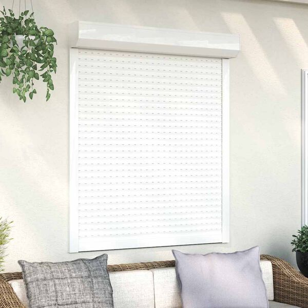 vidaXL Roller Shutter Aluminium 43.3x51.2" White