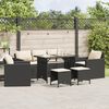 vidaXL Garden Sofa Set Black