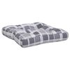 vidaXL Pallet Cushion Set of 3 Grey Check Pattern Polyester Standard