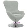 vidaXL Egg Chair Light Grey 24.80 x 28.74 x 35.43 in Velvet