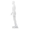 vidaXL Full Body Male Mannequin with Glass Base Glossy White 72.8"