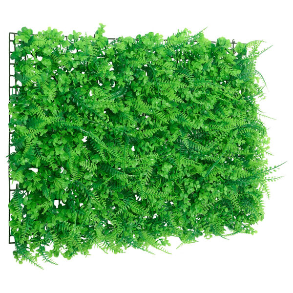 vidaXL Artificial Fern Leaf Fence Set of 24 Green Polyethylene (PE) L