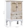 vidaXL Drawer Cabinet White Paulownia wood Medium Drawer Cabinet
