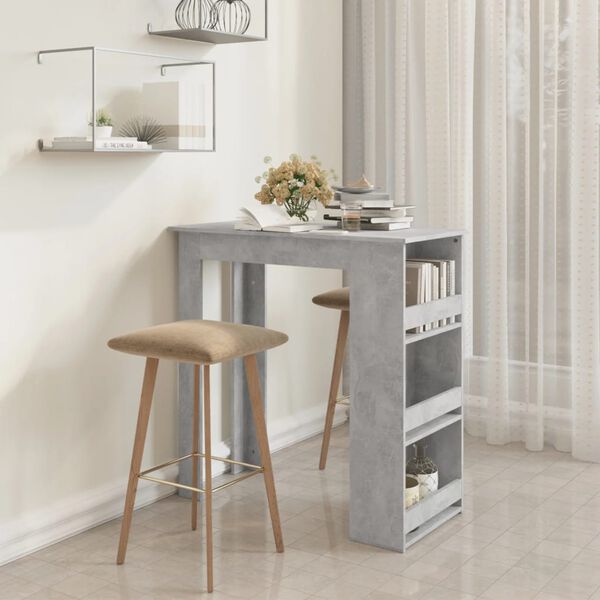 vidaXL Bar Table Concrete Grey Engineered wood Small Bar Table