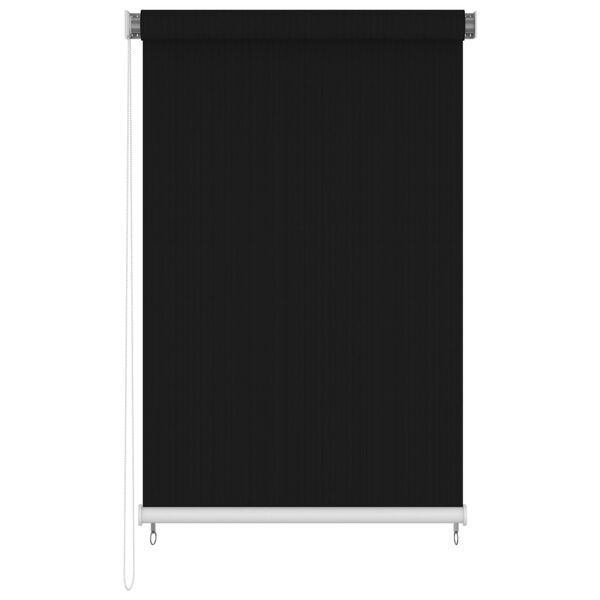 vidaXL Roller Blind Black High-density polyethylene 70.9 x 90.6 in