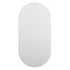 vidaXL Mirror With Led Light Silver Glass, Plastic Medium