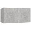 vidaXL TV Cabinet Set Set of 4 Concrete Grey Engineered Wood Medium