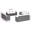 vidaXL Garden Sofa Set Grey, Dark Grey