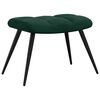 vidaXL Relaxing Chair With Stool Dark Green Velvet (100% polyester)