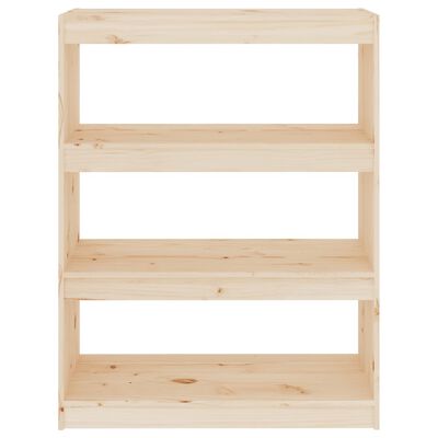 vidaXL Book Cabinet/Room Divider 31.5"x11.8"x40.7" Solid Wood Pine