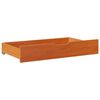 vidaXL Under-bed Drawer Wax Brown Solid Pine Wood Standard