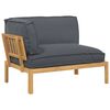 vidaXL Sofa Set Anthracite 52.36 x 36.22 x 27.17 in Solid Acacia Wood