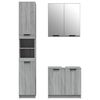 vidaXL Bathroom Furniture Set Gray Sonoma Engineered wood, glass Standard