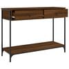 vidaXL Console Table Brown Oak Engineered Wood 39.4x13.6x29.5 in