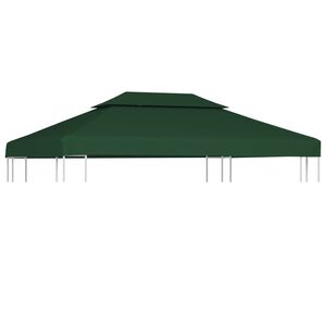 vidaXL Gazebo Canopy Green Polyester with PVC coating 9.8 x 13.1 ft