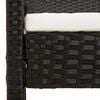 vidaXL Garden Bench Black PE Rattan 41.3 in Durable Garden Bench