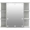 vidaXL Mirror Cabinet Concrete Grey Engineered Wood