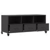vidaXL TV Cabinet Black Cold-rolled steel Medium TV Cabinet
