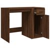vidaXL Desk Brown Oak Engineered Wood Medium Computer Desk Rectangular