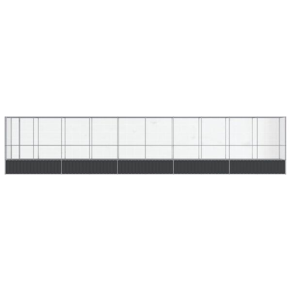 vidaXL Aviary with Extension Silver 410.4"x42.1"x83.5" Steel