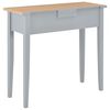 vidaXL Dressing Table Grey and Brown MDF & Pinewood Compact