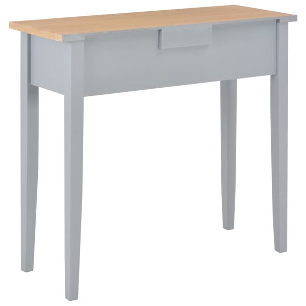 vidaXL Dressing Table Grey and Brown MDF & Pinewood Compact