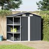 vidaXL Garden Shed Anthracite Galvanized Iron Large Garden Shed