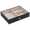 vidaXL Jewellery Box 6-Layer with Mirror Lockable Black