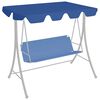 vidaXL Replacement Canopy Blue Polyester with PVC coating