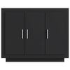vidaXL Sideboard Black Engineered wood Medium Sideboard Rectangular
