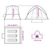 vidaXL Camping Tent Dome 3-Person White Blackout Fabric Waterproof