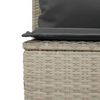 vidaXL 3 Piece Patio Dining Set with Cushions Light Grey Poly Rattan