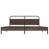 vidaXL Bed Frame Brown Oak Steel Double Bed Bed Frame Rectangular