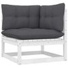 vidaXL Garden Lounge Set White, Anthracite