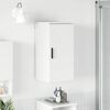 vidaXL Bathroom Cabinet High Gloss White 11.81 x 12.40 x 24.02 in