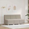 vidaXL Modular Sofa Unit Armless 3 pcs Light Grey