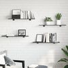 vidaXL Shelf Set of 8 High gloss grey Engineered wood