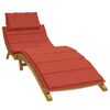 vidaXL Sun Lounger Cushion Melange Red 100% Polyester 73.2 x 22.8 in