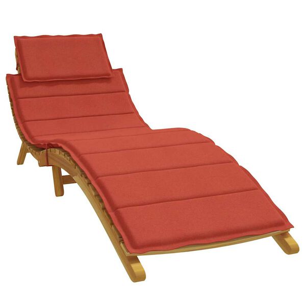 vidaXL Sun Lounger Cushion Melange Red 100% Polyester 73.2 x 22.8 in
