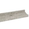 vidaXL Wall Shelf Set of 4 Concrete Gray MDF 31.5 x 3.5 x 1.2 in