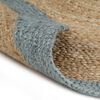 vidaXL Area Rug Brown and Olive Green Jute 70.9 in Diameter
