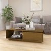 vidaXL Coffee Table Honey Brown Solid Pinewood Medium Rectangular