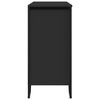 vidaXL Sideboard Black Engineered Wood, Metal Standard Sideboard