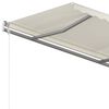 vidaXL Retractable Awning Cream Powder-coated aluminum Large Retractable