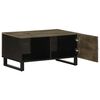 vidaXL Coffee Table Black Solid mango wood with grey finish Medium
