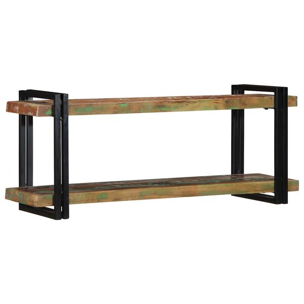 vidaXL Wall Shelf Multicolor Solid reclaimed wood and iron