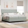 vidaXL LED Box Spring Bed with Mattress Light gray 78.7&ldquo; x 78.7&rdquo;