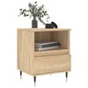 vidaXL Bedside Cabinet Set of 2 Sonoma oak Engineered wood, metal Medium